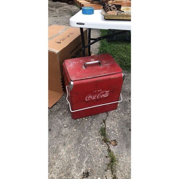 Antique Authentic Coca-Cola Cooler - Picture 2 of 4